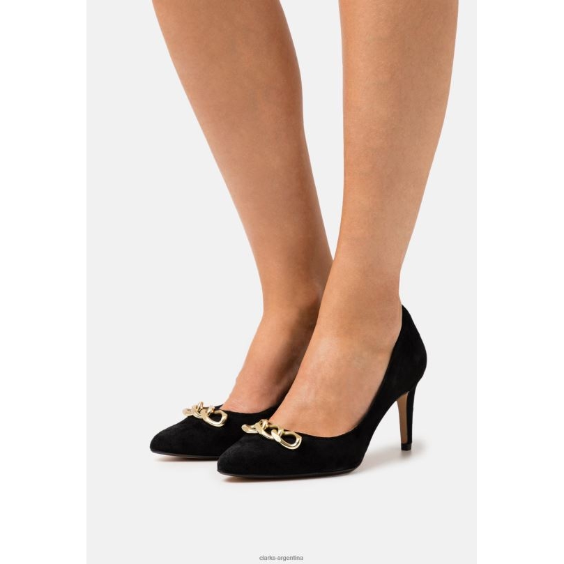 Clarks unisexo 2FZPZ6962 clarks laina tacones clásicos negro negro