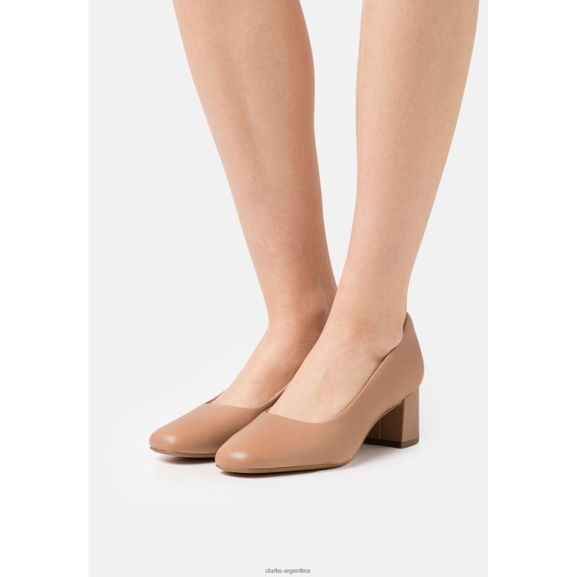 Clarks unisexo 2FZPZ6966 tacones clasicos corte transparente praliné clarks almendra garapiñada