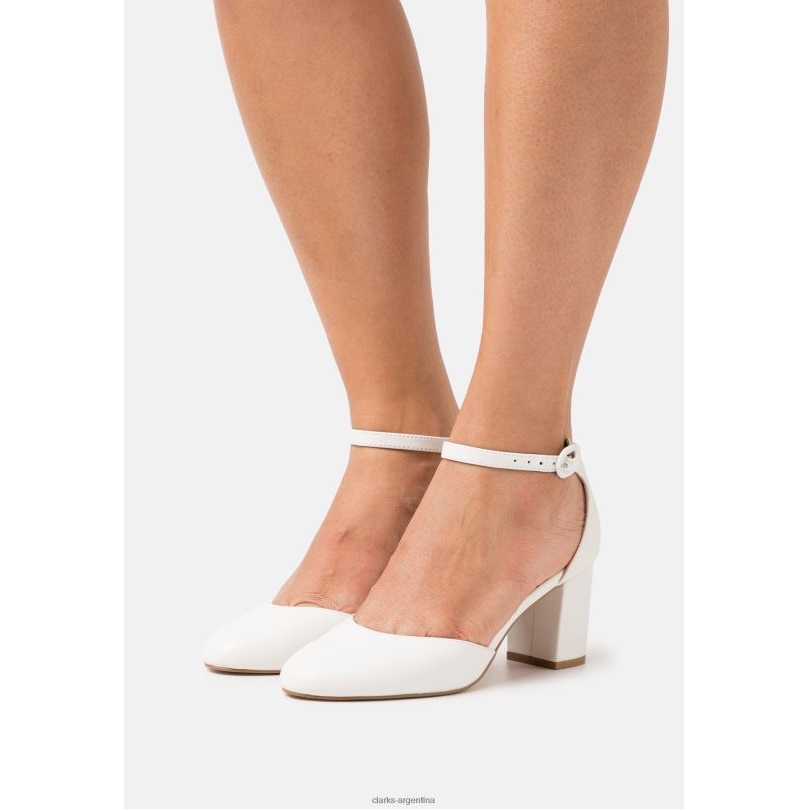 Clarks unisexo 2FZPZ7013 tacones clasicos de cuero clarks blanco blanco