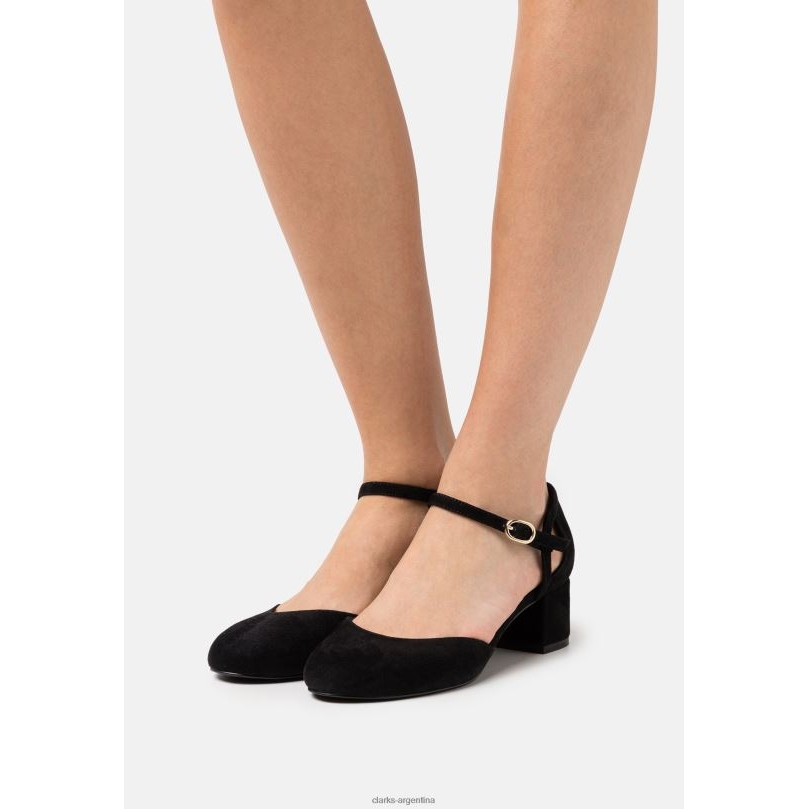 Clarks unisexo 2FZPZ7014 tacones clasicos de cuero clarks negros negro