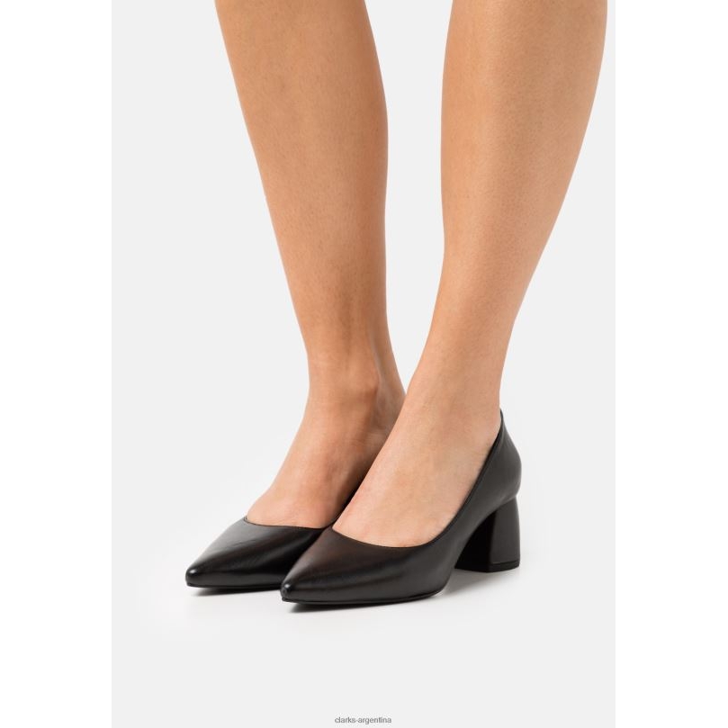 Clarks unisexo 2FZPZ7022 clarks tacones clasicos de cuero negro