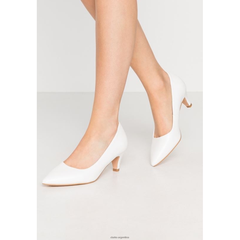 Clarks unisexo 2FZPZ7024 tacones clasicos clarks blancos de moda blanco