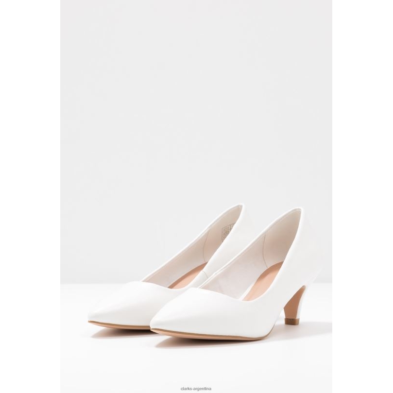 Clarks unisexo 2FZPZ7024 tacones clasicos clarks blancos de moda blanco