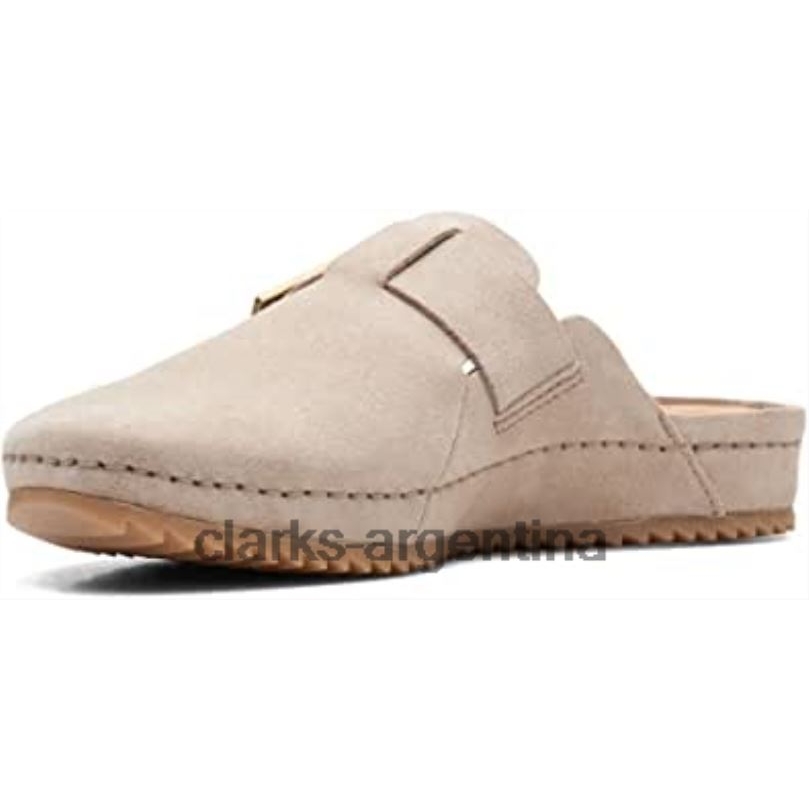 Clarks unisexo 2FZPZ115 zapatos clarks brookleigh mule de gamuza arena