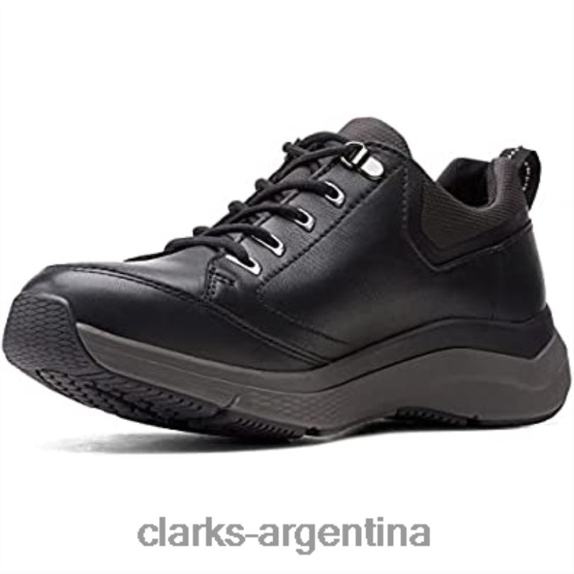 Clarks unisexo 2FZPZ1245 zapatos de cuero wave 20 vibe negro 1 clarks