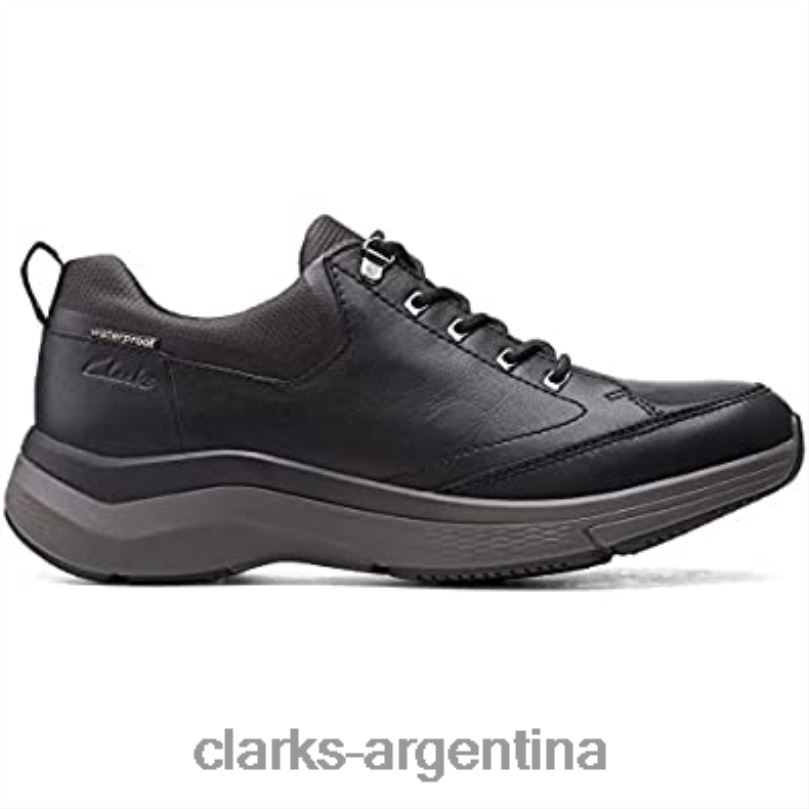 Clarks unisexo 2FZPZ1245 zapatos de cuero wave 20 vibe negro 1 clarks