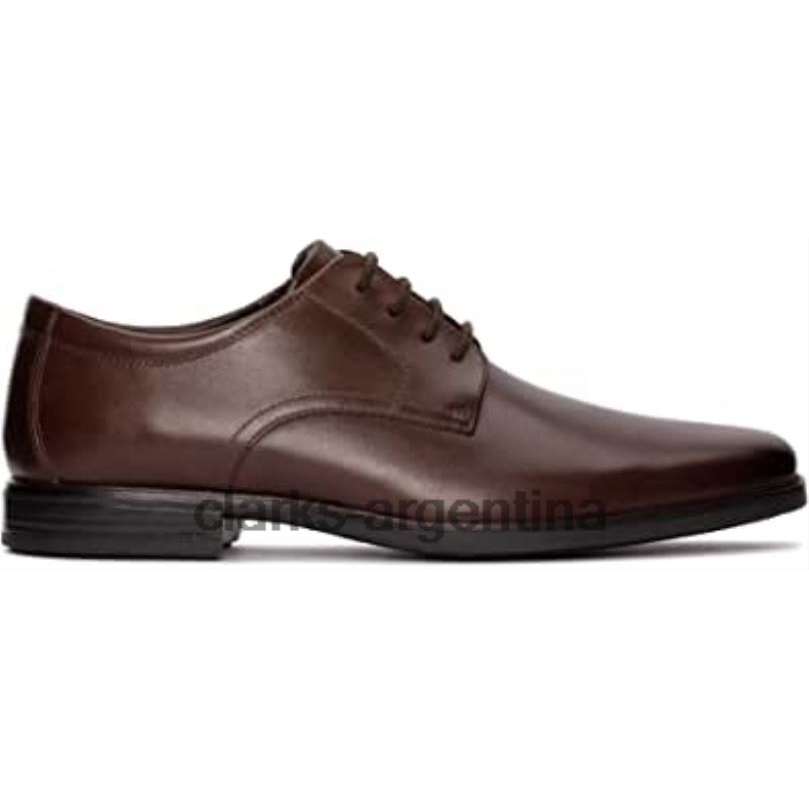 Clarks unisexo 2FZPZ1550 howard walk zapatos de cuero clarks marrón oscuro