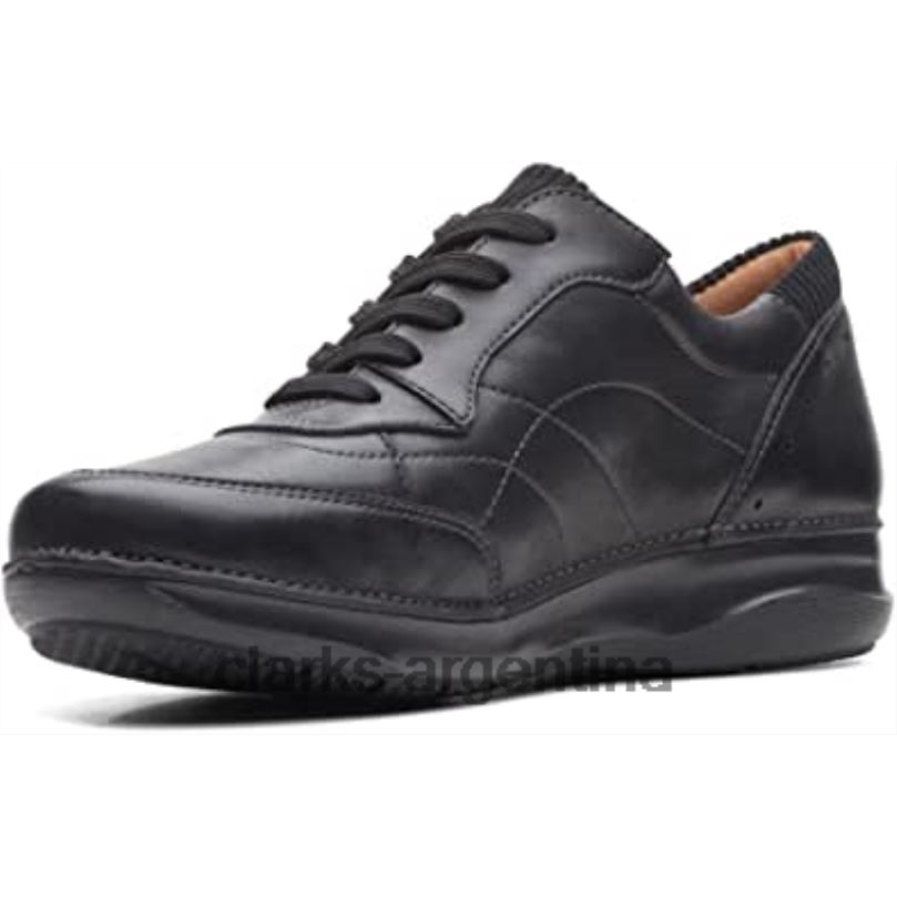 Clarks unisexo 2FZPZ246 zapatos de cuero appley tie clarks negros