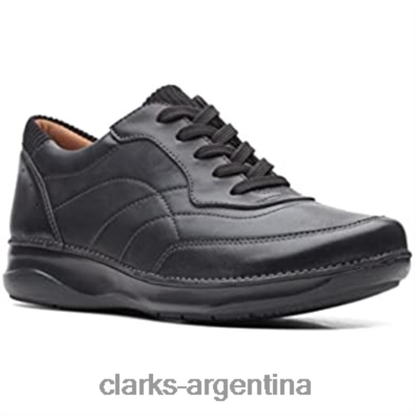 Clarks unisexo 2FZPZ246 zapatos de cuero appley tie clarks negros