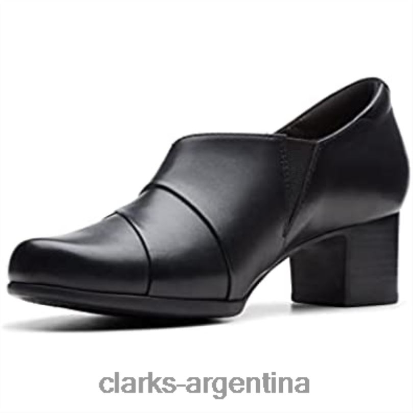 Clarks unisexo 2FZPZ2810 zapatos clarks un damson adele de cuero negro negro negro