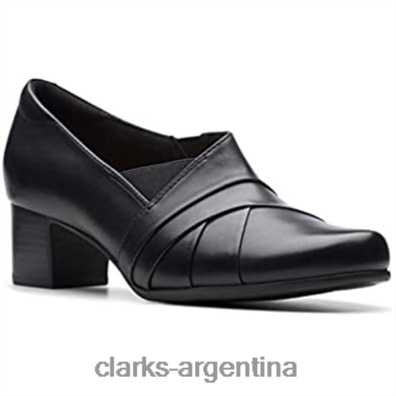 Clarks unisexo 2FZPZ2810 zapatos clarks un damson adele de cuero negro negro negro