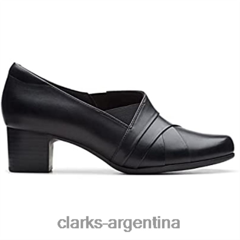 Clarks unisexo 2FZPZ2810 zapatos clarks un damson adele de cuero negro negro negro