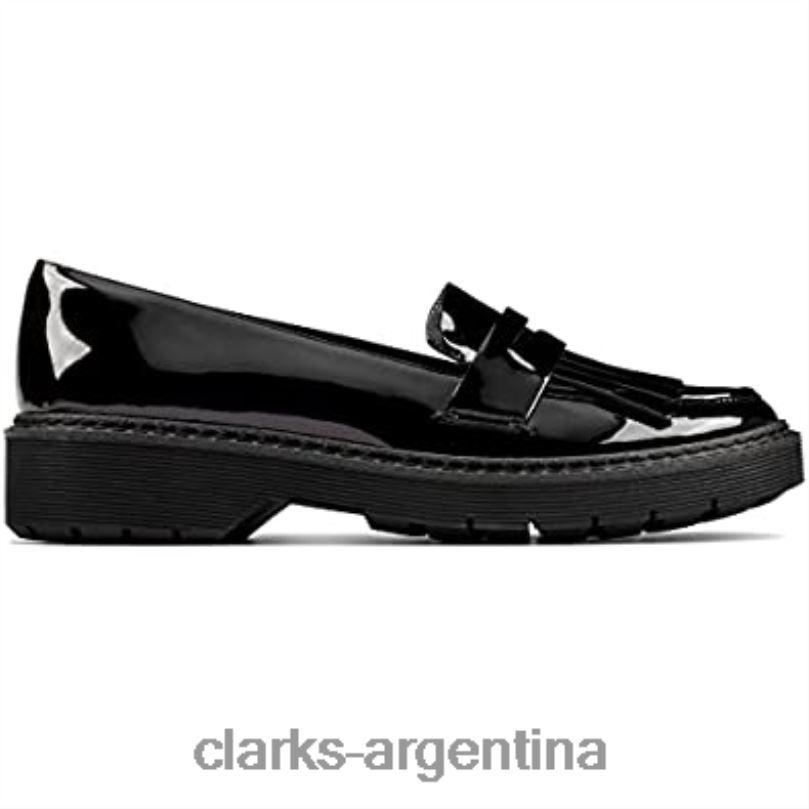 Clarks unisexo 2FZPZ328 clarks witcombe amanecer zapatos de cuero negro