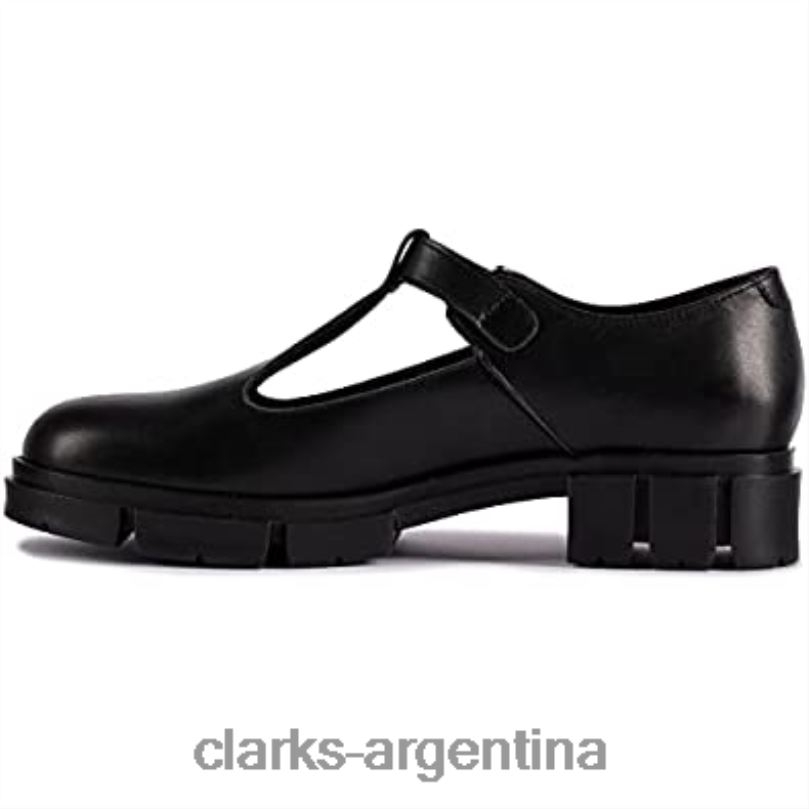 Clarks unisexo 2FZPZ51 zapatos clarks teala bar de cuero negro