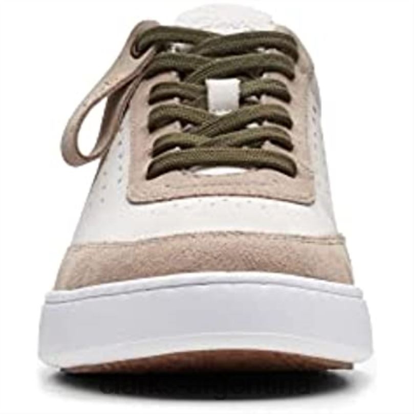 Clarks unisexo 2FZPZ647 Zapatos Court Lite Tor Nubuck Off White Combi Clarks