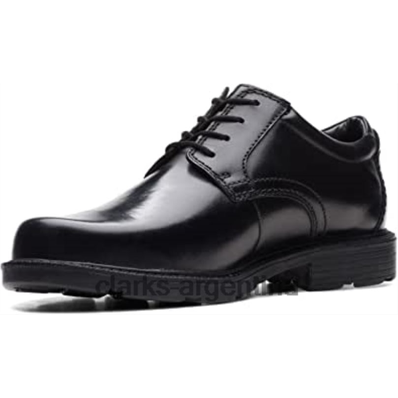 Clarks unisexo 2FZPZ827 zapatos clarks kerton de cuero con encaje negro